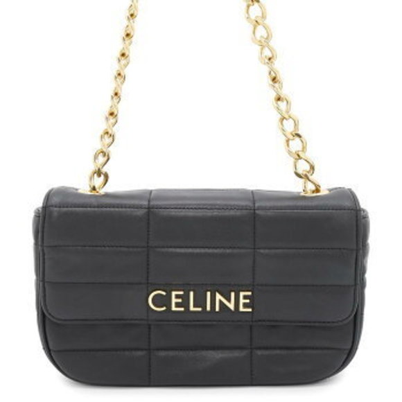 Celine Monochrome Chain Shoulder Bag Black One Shoulder - Picture 1 of 8